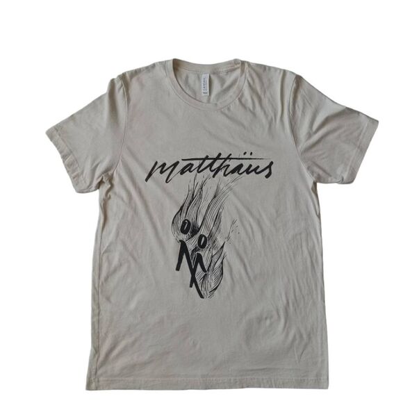 Bella+Canvas Off White Short Sleeve MATTHÄUS Effigy Graphic T-Shirt Adult Large - Picture 1 of 10